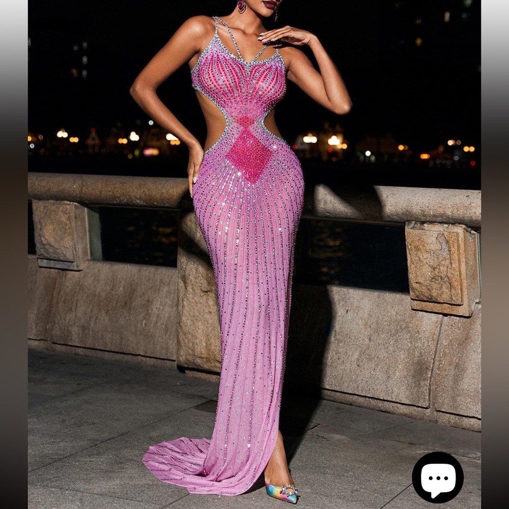 Elegant Pink Evening Gown